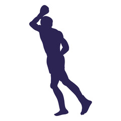 Kickboxing attack silhouette