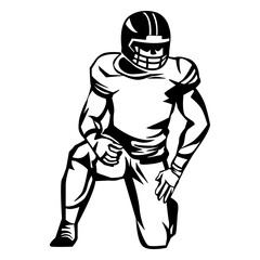 Football player high contrast