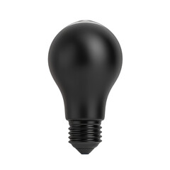 Bulb featuring smooth black surface and unique color design with standard screw base
