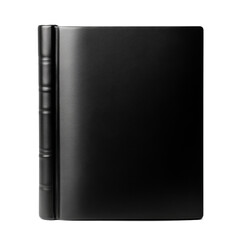 Book cover black hardback simple design minimalist style front view focused lighting