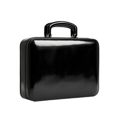 Bag with glossy finish and structured shape in sleek modern design for professional use