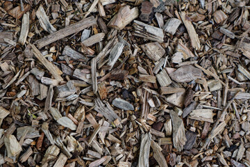 Decorative landscape bark for garden or chipping mulch for landscaping. Top dressing for play area or playgrounds, for paths.