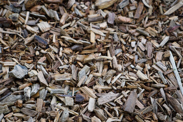 Decorative landscape bark for garden or chipping mulch for landscaping. Top dressing for play area...