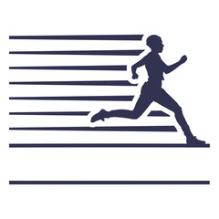 Fast runner silhouette
