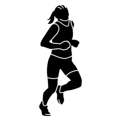 Female runner in shorts