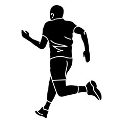 Male runner from the back