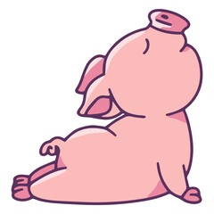 Piggy color stroke sphinx yoga