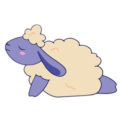 Yoga cartoon sheep cobra