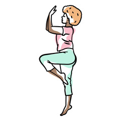 Black woman doing yoga