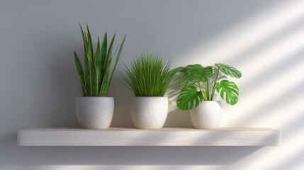 Obraz premium Potted plants on a shelf