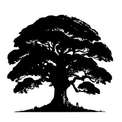 Majestic Tree Silhouette Vector Illustration