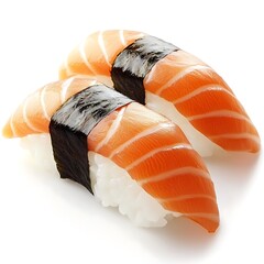 sushi on a white background