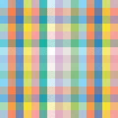 Seamless banner design with checkered pattern. Seamless pattern of multicolored geometric squares. Summer packaging design.