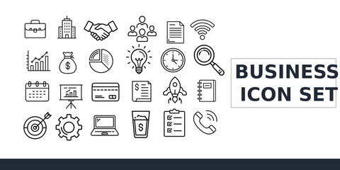 Obraz premium business icon set