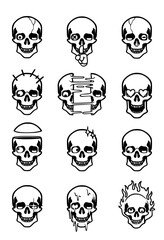 Set icon skull 