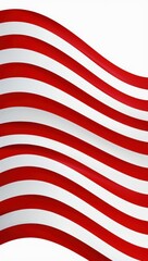 Red and white stripes isolated on white background