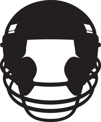 American Football Helmet Silhouette Icon Graphic