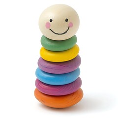 toy pyramid isolated on white