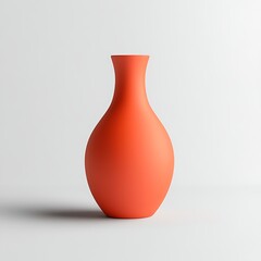 red vase on white background