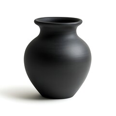 ceramic vase isolated on black