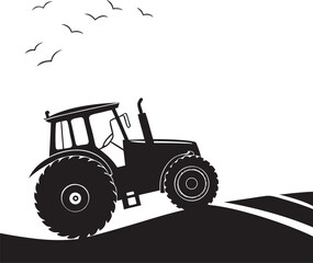 tractor isolated on white background