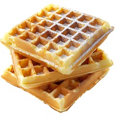 waffles on a white background