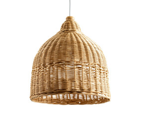 Woven rattan pendant light for stylish home decor, cut out transparent