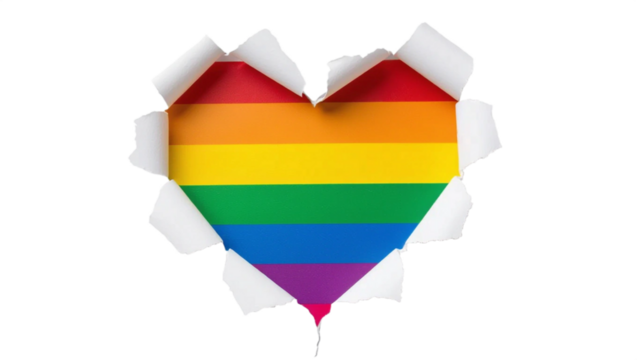 Happy Pride month text and rainbow pride ribbon roll make heart shape on dark background vector design,Pop art illustration,Group of people with rainbow flags ,LGBT Gay Pride Wallpaper - Powered by Adobe
