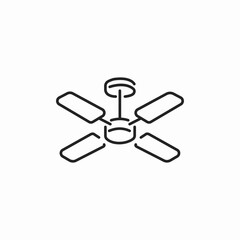 ceiling fan icon sign vector