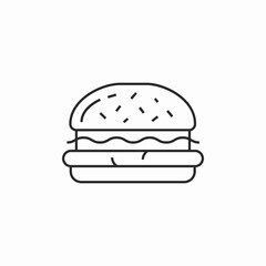 cheeseburger food icon sign vector
