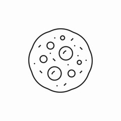 chocolate chip cookie icon sign vector
