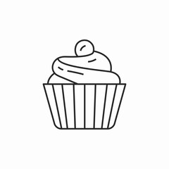 cupcake dessert icon sign vector