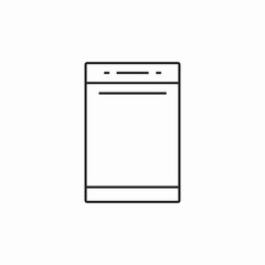 dishwashing machine icon sign vector