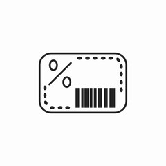 discounted label icon sign vector
