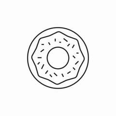 Obraz premium donut glazed icon sign vector