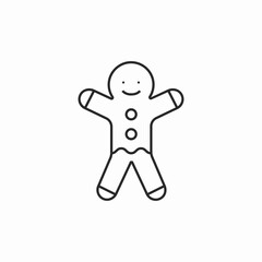 gingerbread cookie icon sign vector