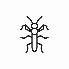 grasshopper bug icon sign vector