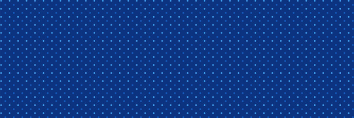 Dotted grid seamless pattern for bullet journal. Blue point texture. Blue dot grid for notebook paper. Vector illustration on blue background.