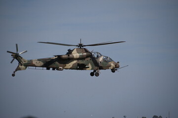 Fototapeta premium Denel Rooivalk Helicopter at airshow