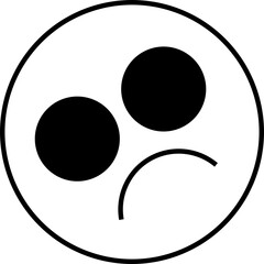 Unhappy face, Trendy abstract minimalist figures, stars, flowers, circles.