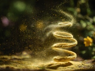 Obraz premium Discover How Pollen Dust Particles Swirl into Mesmerizing Miniature Patterns Elevating Scientific and Artistic Appeal