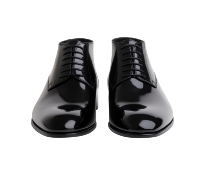 Shoes with glossy finish and sleek design capturing modern elegance for formal occasions
