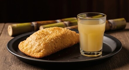 Brazilian Pastel with Sugarcane Juice