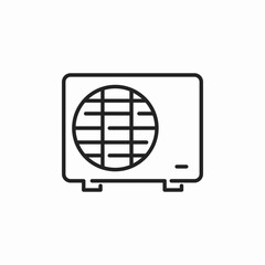 heat pump icon sign vector