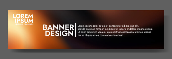 Modern banner design with a fiery gold background