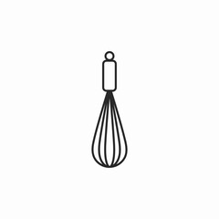 kitchen whisk icon sign vector