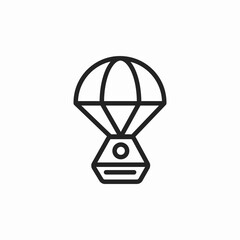 parachute paragliding icon sign vector