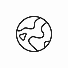 planet earth icon sign vector