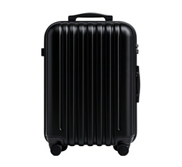Black hard shell suitcase with wheels and handle for travel organization and convenience