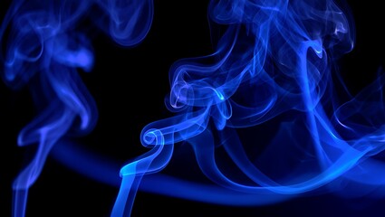 Fototapeta premium Abstract Blue Smoke A Study in Swirling, Ethereal Forms